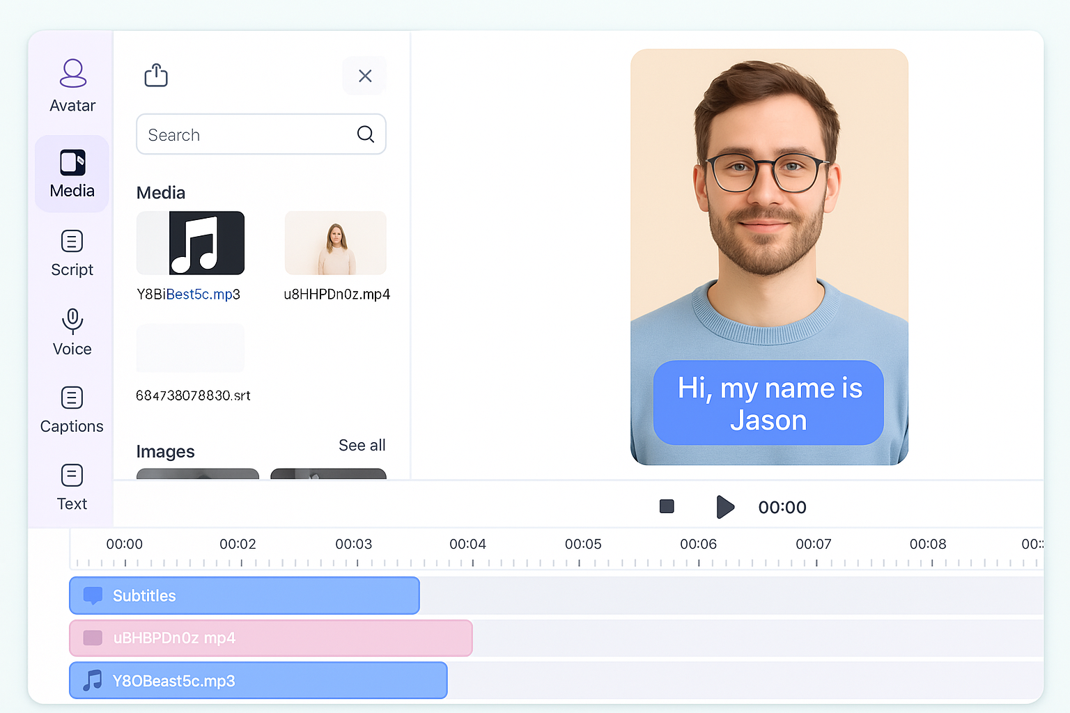Vidik AI Video Creation Interface